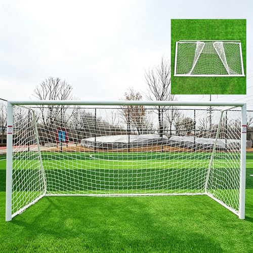 Aluminum Soccer Goal Professional Soccer Goal Posts for Training & Match Play Heavy-Duty 86mm & 66mm Tube Frame Rustproof & Weather-Resistant Available in 10ft and 12ft Sizes (10x6.5FT Foldable)