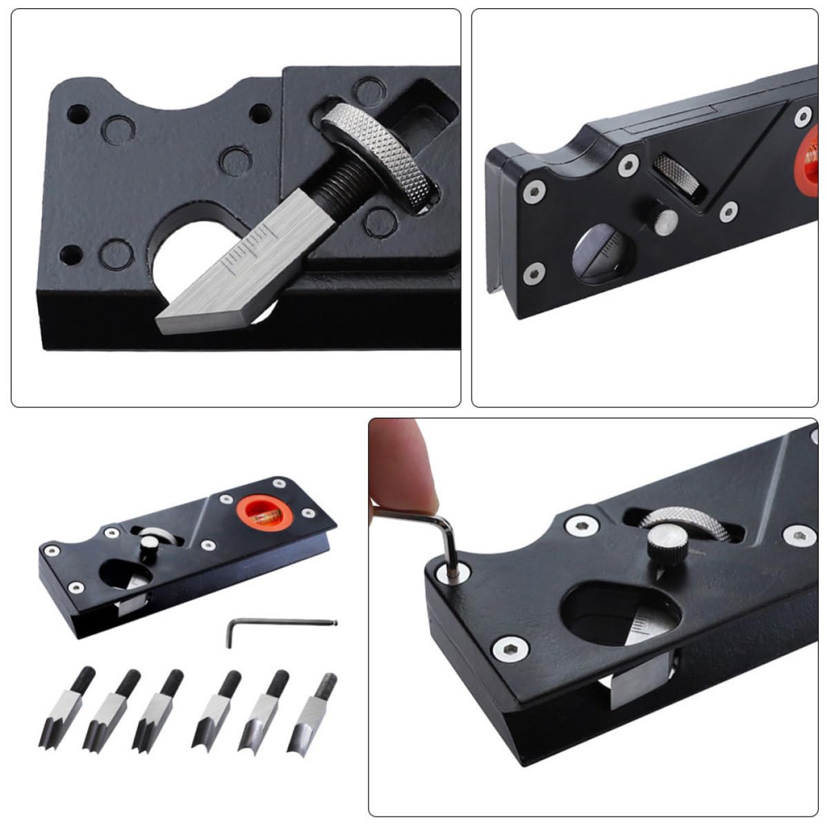 Pialla Manuale per Legno, Utensile per Smussare e Piallare