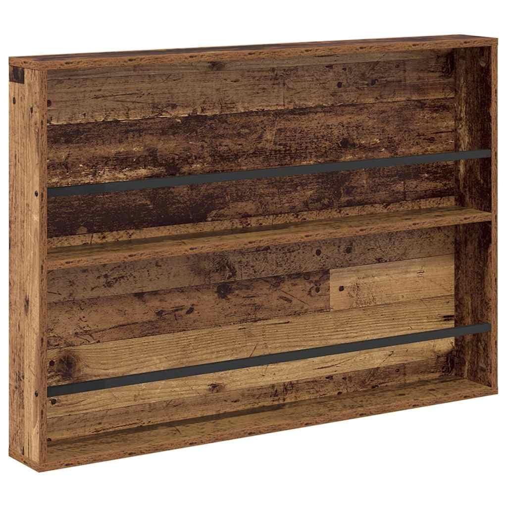 Zeitschriftenregal 2er Set, Wandmontage Zeitschriftenhalter für Wohnzimmer, Holzwerkstoff, 100 x 12 x 70 cm