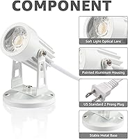 Vista 5 de SUNVIE Paquete de 2 Luces de Foco LED para Plantas de Interior Lámpara de Foco Luces Ascendentes para Plantas de Interior Iluminación de Acento 120V