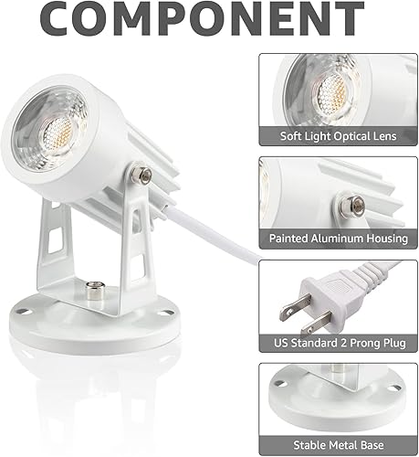 Miniatura 5 de SUNVIE Paquete de 2 Luces de Foco LED para Plantas de Interior Lámpara de Foco Luces Ascendentes para Plantas de Interior Iluminación de Acento 120V