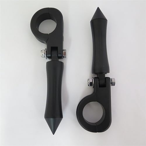 HK MOTO - Reposapiés de barra negra con kit de montaje en P para protectores delanteros del motor de 1.5in de diámetro para Harley Sportster 883 HK MOTO - Reposapiés de barra negra con kit de montaje en P para protectores delanteros del motor de 1.5in de diámetro para Harley Sportster 883