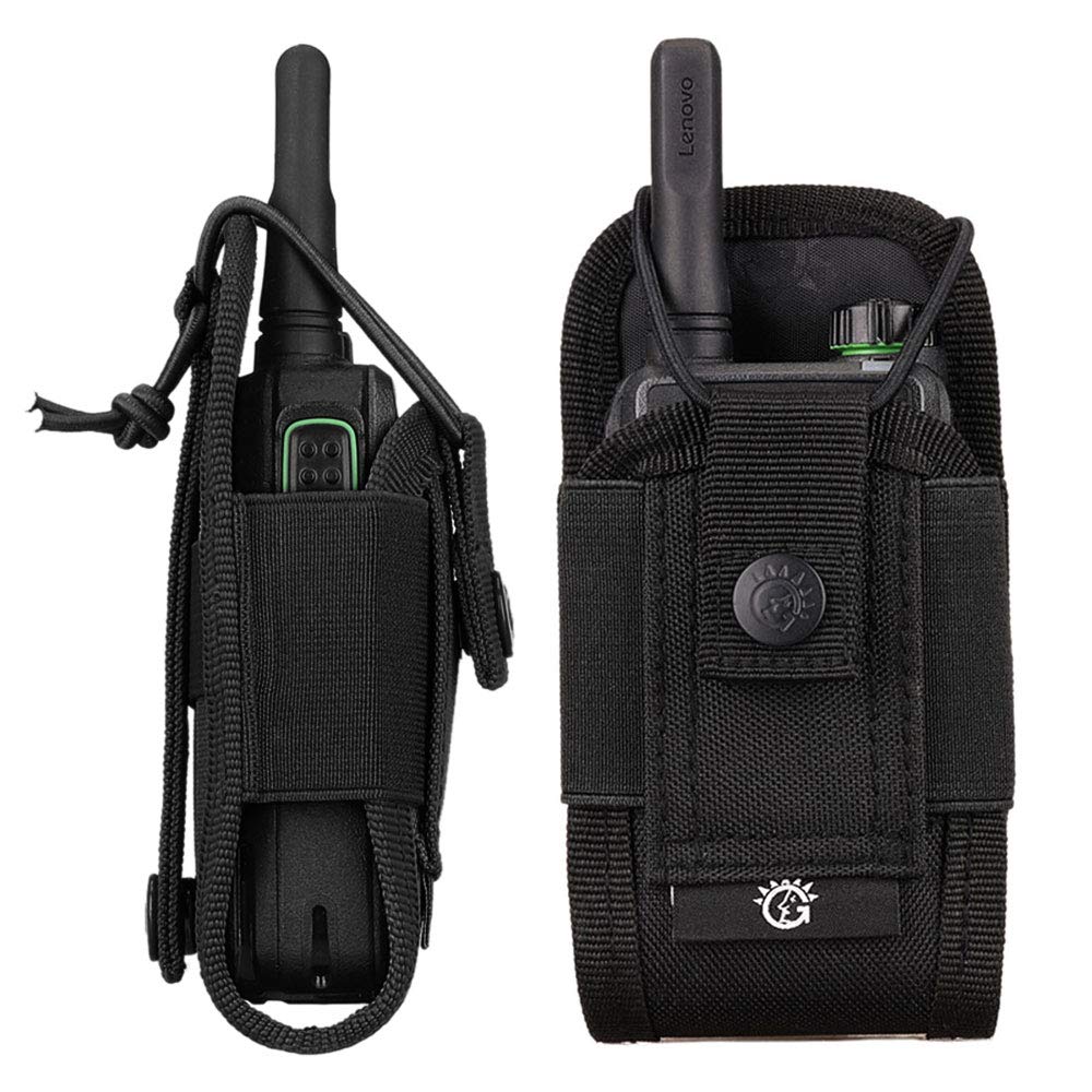 Selighting Taktyczna torba na krótkofalówkę mała torba Molle Airsoft do Walkie Talkie (czarna)