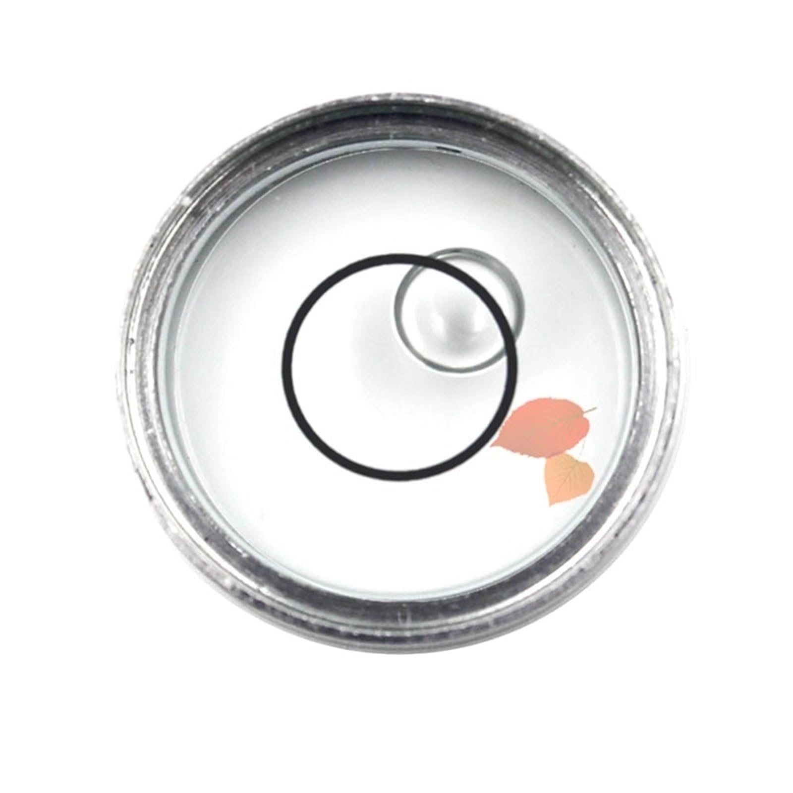 Niveau à bulle métallique circulaire Transparent, diamètre 17mm 18mm, composant d'instrument de mesure de nivellement d'eau plat Horizontal 1 pièces