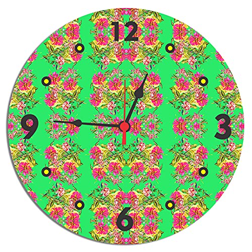 Buy Homesclues Attractive Flower Print Wall Clock , Colourful Print On