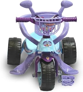 Triciclo Super Cross Princesas do Gelo com Empurrador Biemme