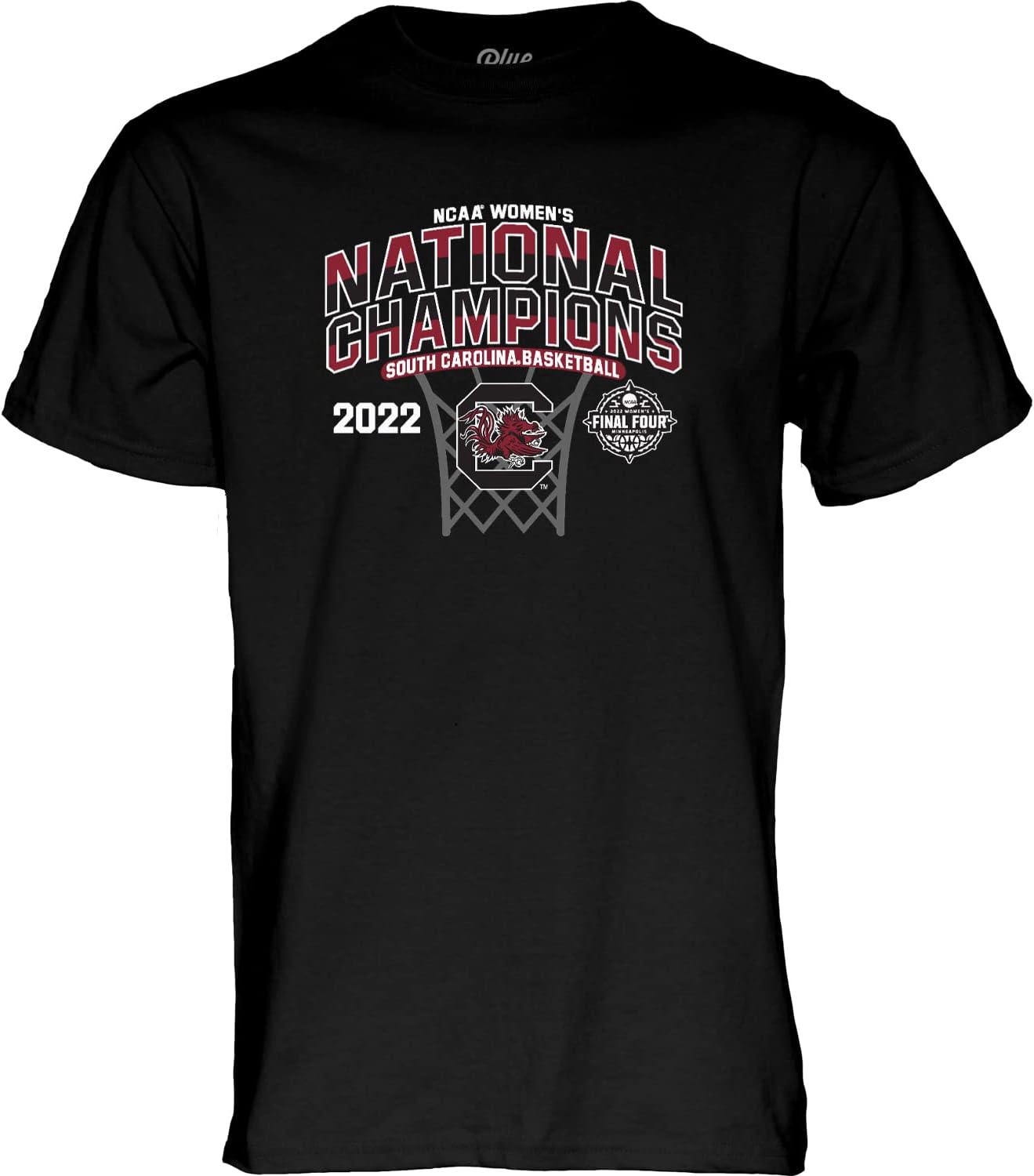 Men's NCAA South Carolina Fighting Gamecocks Womens National Basketball Champions T-Shirt 2022 Net
