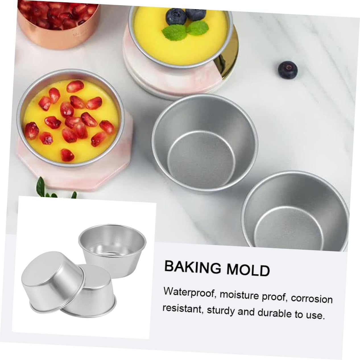 NAMOARLY Set of Muffin Tins Tart Tins Easy to Use Non-stick Cake Molding for Baking