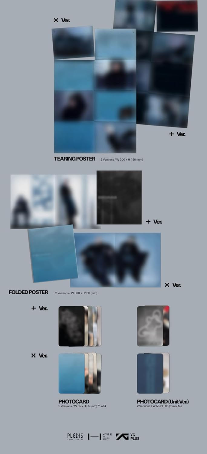 S'VENT'EEN Hoshi X Woozi BEAM 1st Single Album with Tracking Sealed HXW (Standard Set(+ Ver.+X Ver.))