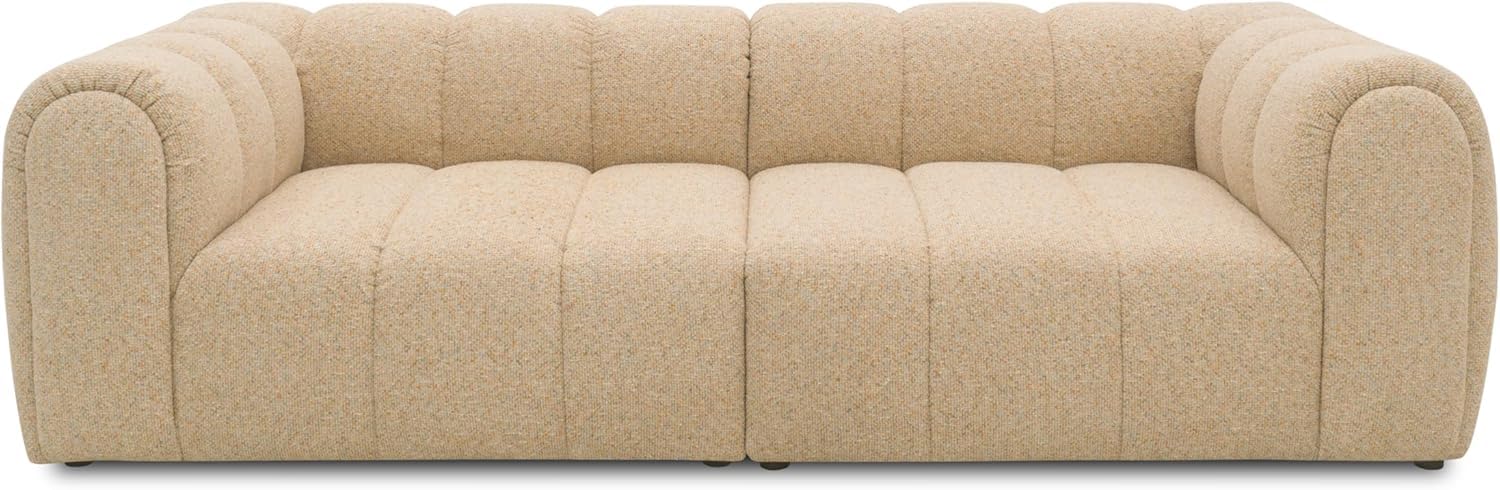 DOMO. collection Sofa Salto, 3-Sitzer Bigsofa mit Taschenfederkern, 3er Couch, Modulsofa, Polstergarnitur, 118 x 254 x 69 cm (BxTxH), beige