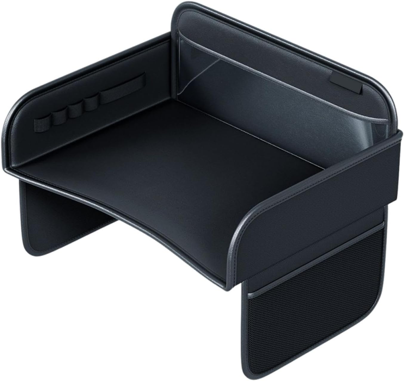 Waterproof PU Leather Lap Tray, Car Seat Activity Desk, Foldable Travel Table, Portable Organizer Stand, Automotive Mobile Station, Vehicle Storage