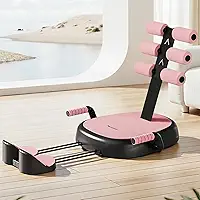 Aparelho Abdominal com Cordas de Resistência em TPE, Assento Confortável Antiderrapante, Treino de Core e Corpo Superior