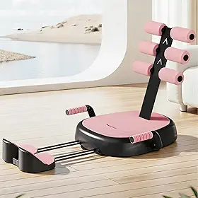 Aparelho Abdominal com Cordas de Resistência em TPE, Assento Confortável Antiderrapante, Treino de Core e Corpo Superior