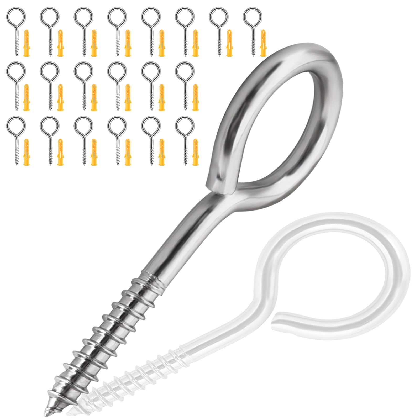 20PCS Eye Screws, Eye Bolts Screw in