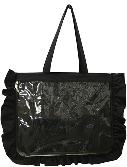 Amazon | [zakkamart] A3 痛バッグ用トートバッグ フリルデザイン BLK