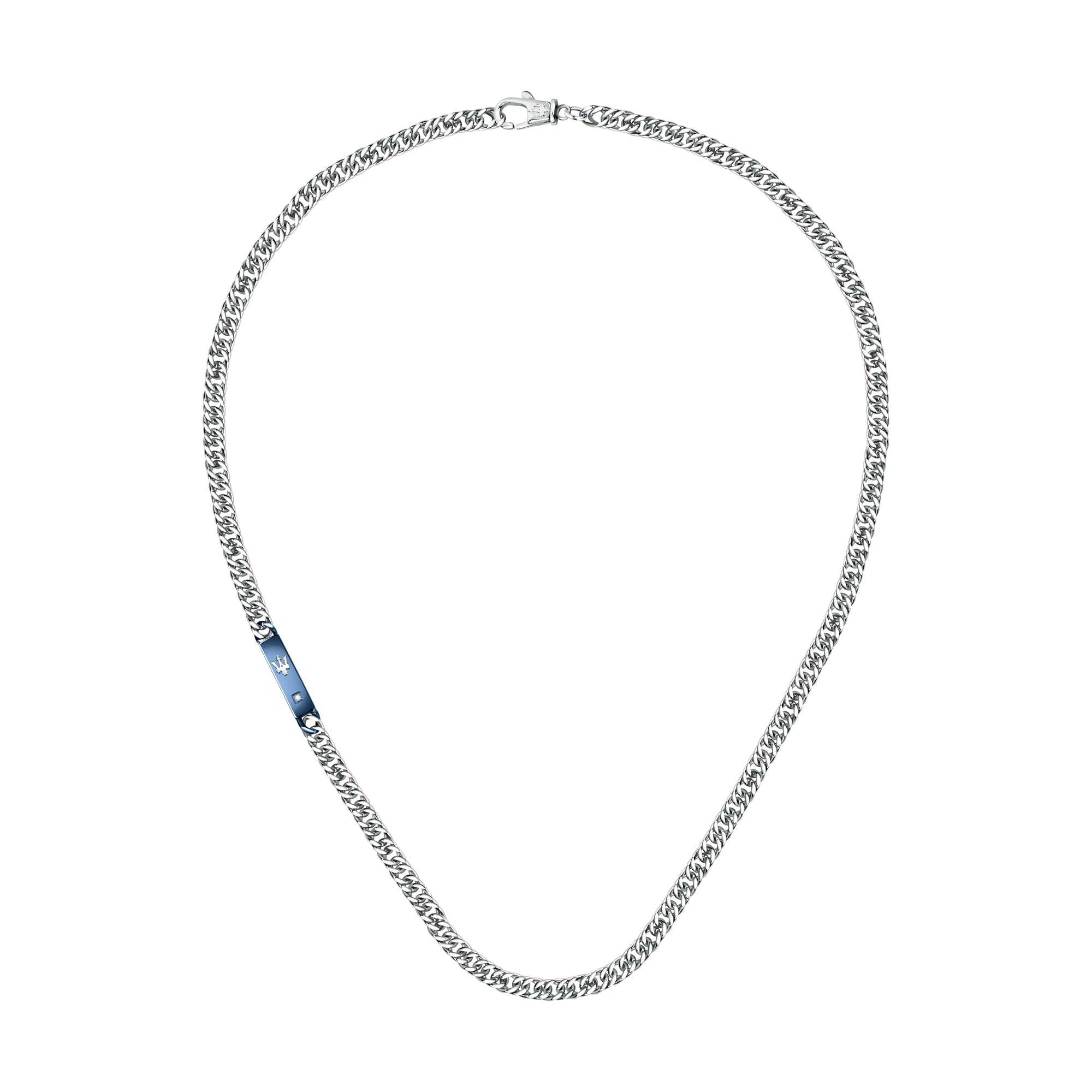 Maserati Collar Hombre, Colección JEWELS, en Acero, diamantes, PVD azul - JM221ATY02