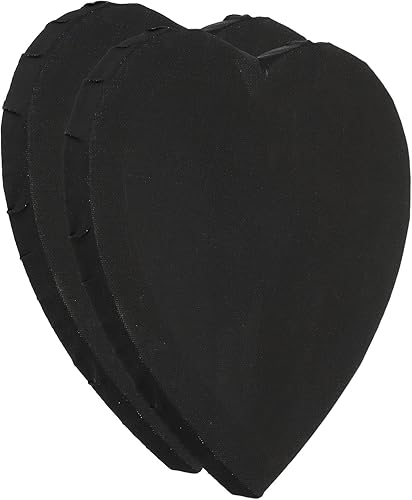 Miniatura 8 de PATIKIL Tablero de lienzo con forma de corazón de 11.8 pulgadas para pintar, 2 paneles estirados en blanco, para óleo, acrílico, círculo, arte,