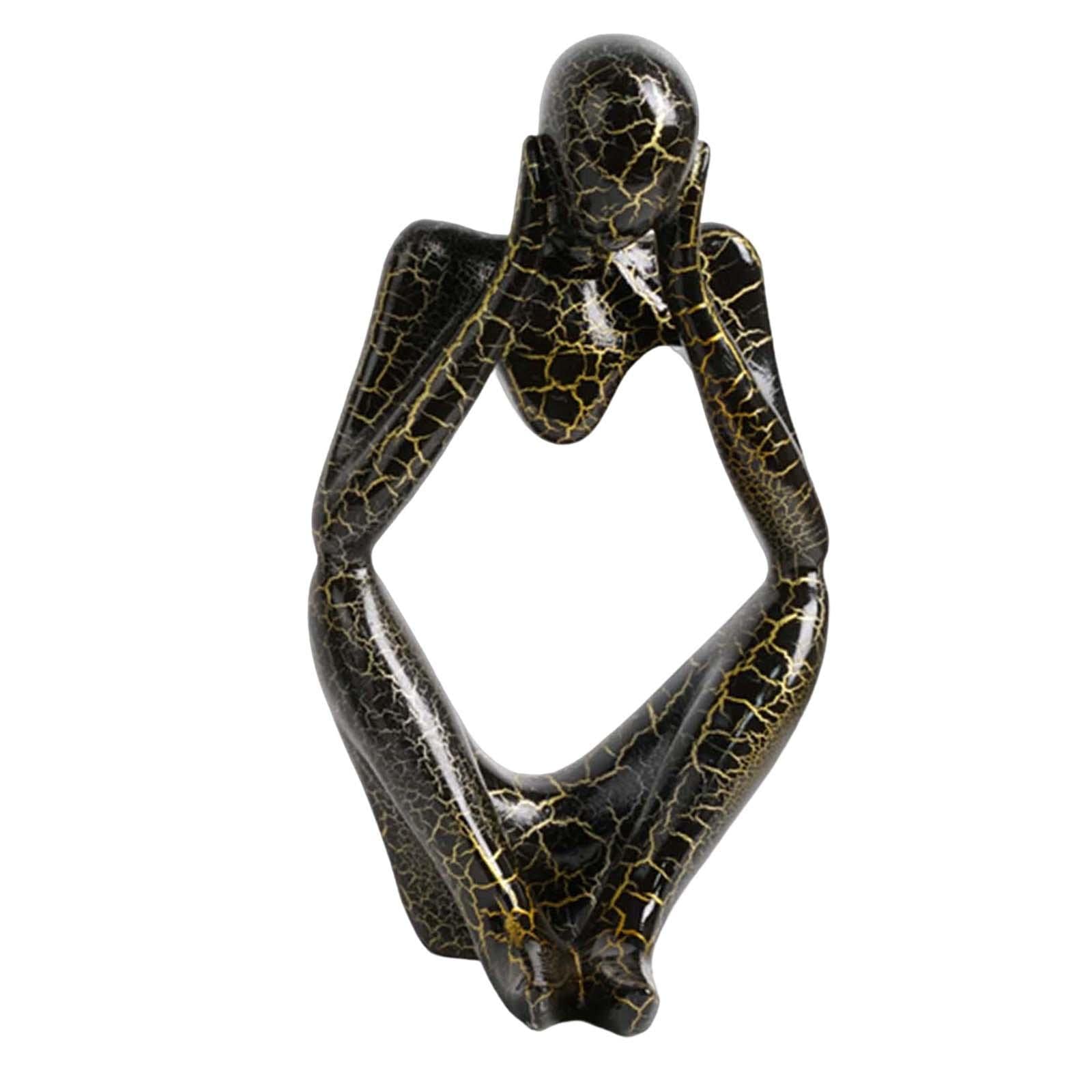 F Fityle Modern Abstract Thinker Statue Sculptures for Living Room Tabletop Shelf Office Decoration, L