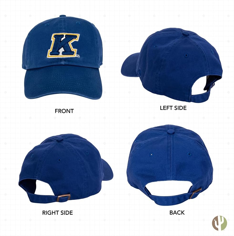 Desert Cactus Kent State University Baseball Hat KSU Golden Flashes Cap Adjustable Adult Team Color (Design 1) Blue - Image 3