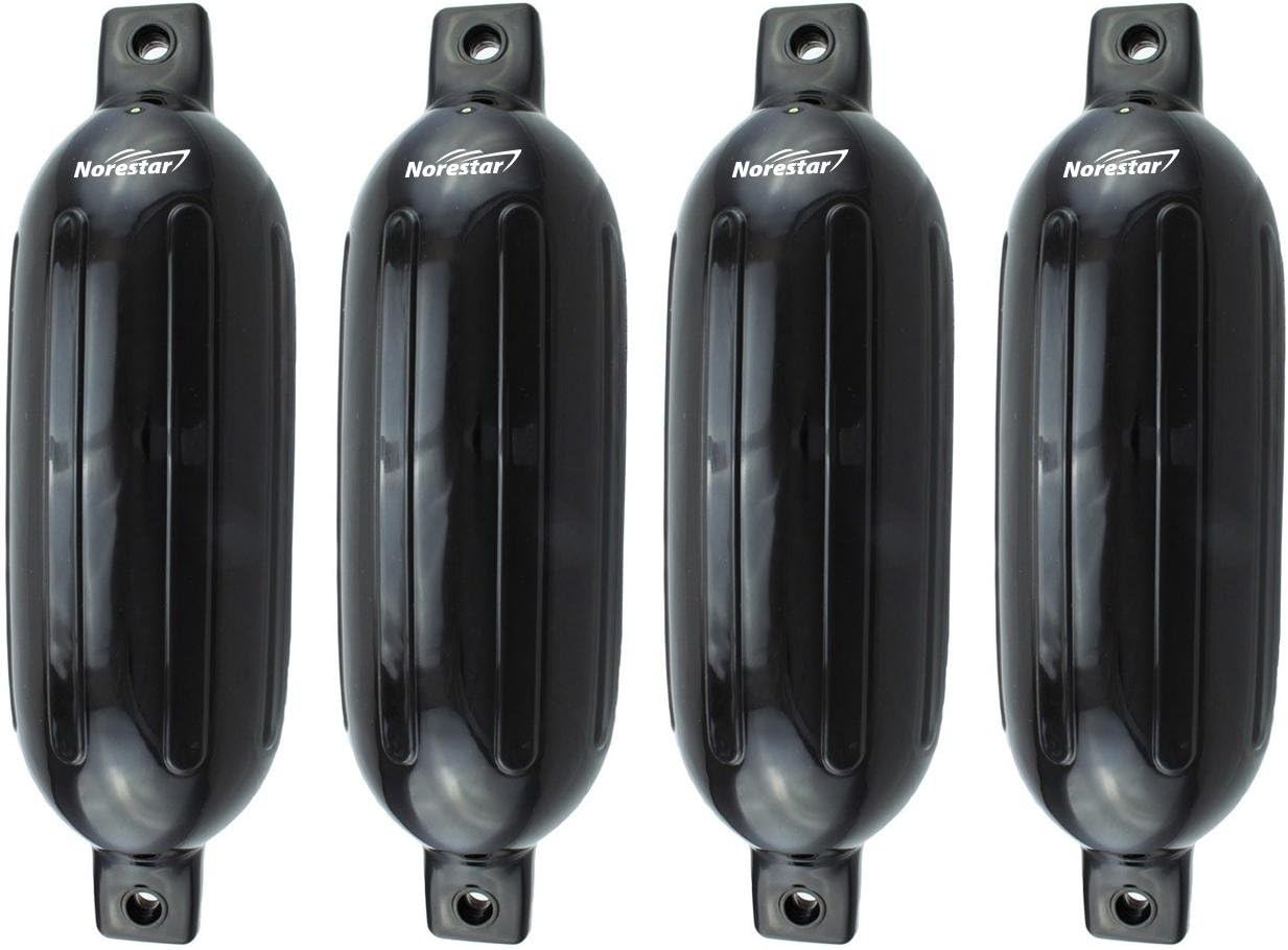 4-Pack Ribbed Fender Deflated for Boat or Dock