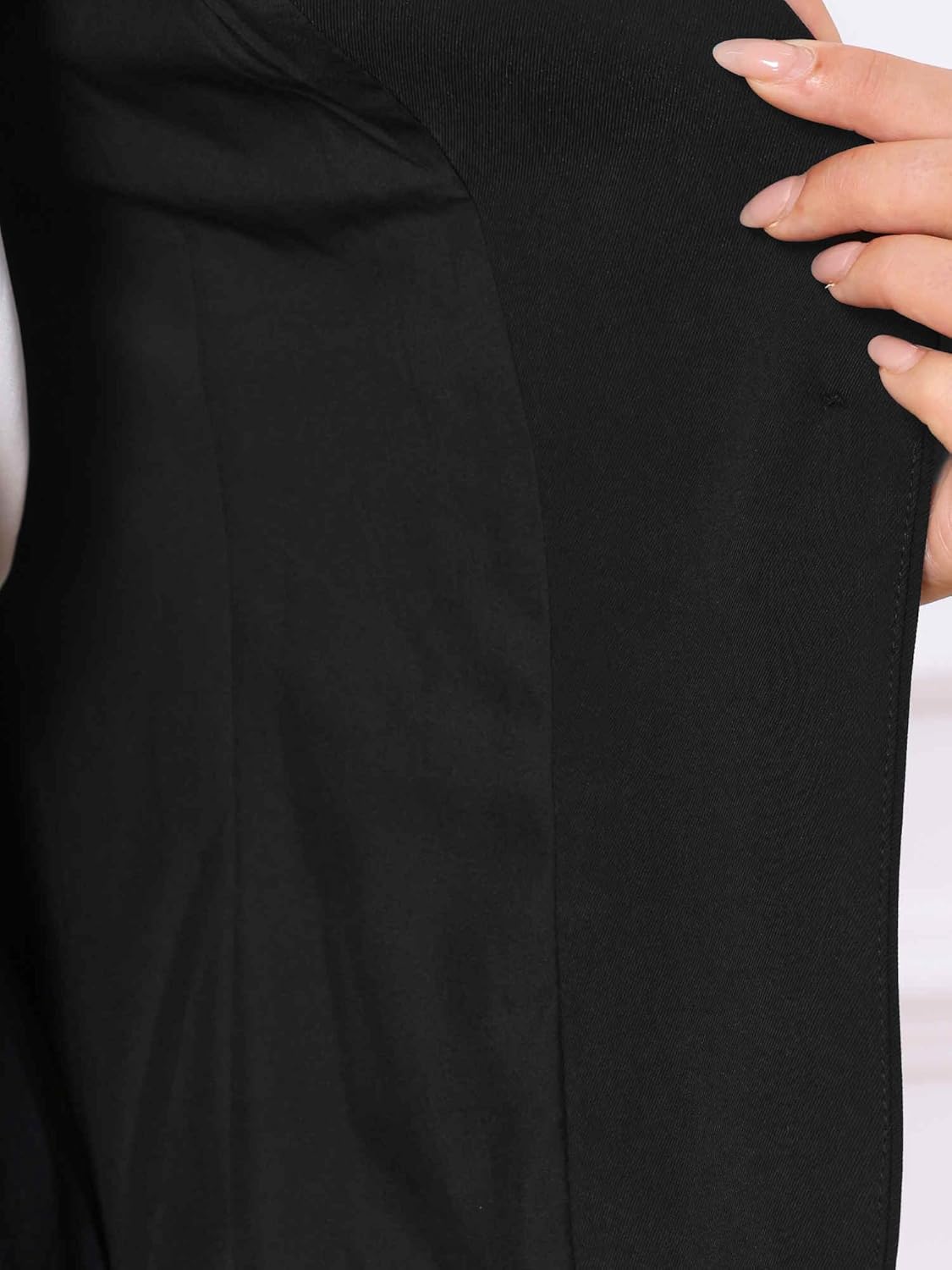 Allegra K Blazers for Women Business Casual 3/4 Ruched Sleeve Notched Lapel Suit Jackets - Image 5