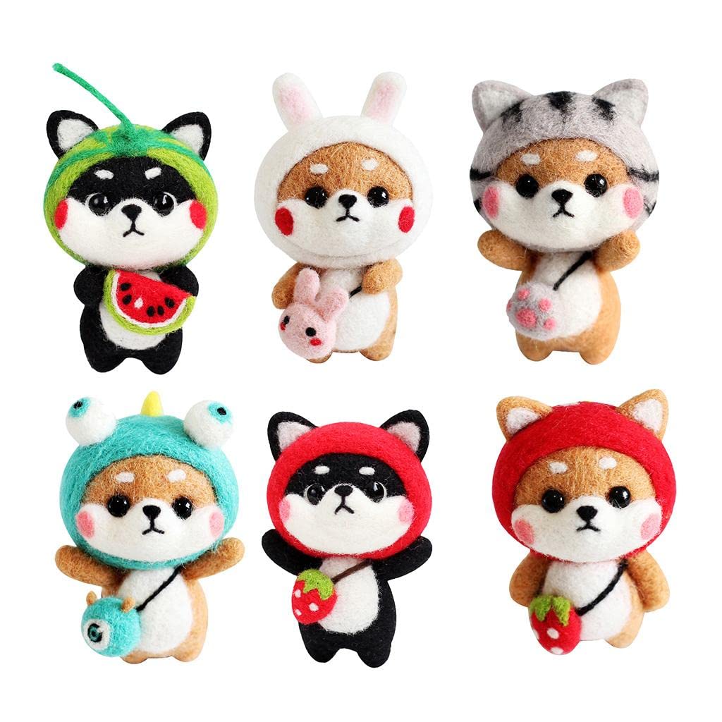 LOOM TREE Lovely Dog Needle Felting Kit For Beginners with Basic Tools and Tutorials 1 Needlecrafts & Yarn | Spinning & Felting | Roving Wool & Fibers