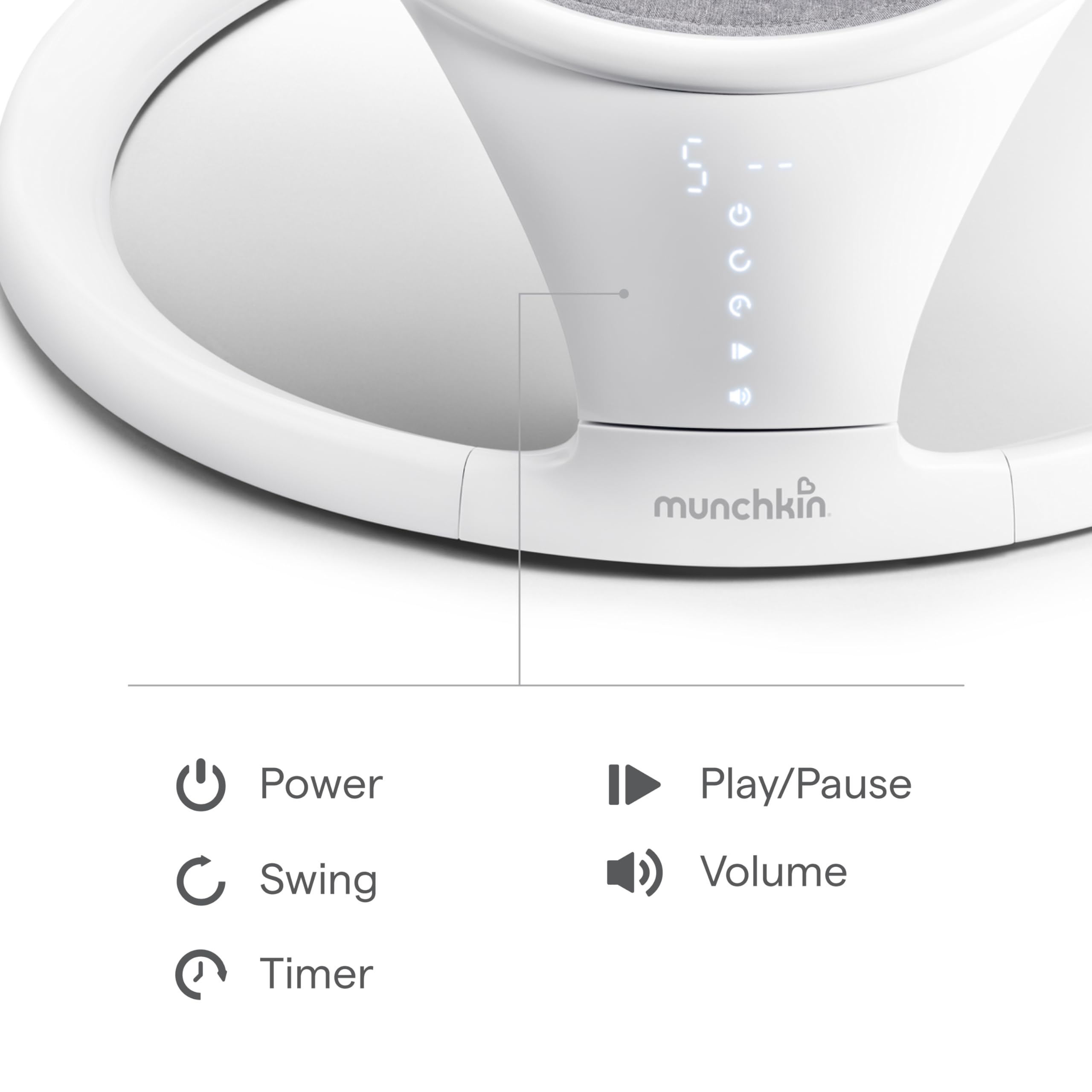 Munchkin Bluetooth Baby Swing for Infants, Portable Electric Rocker — Amazon image 7