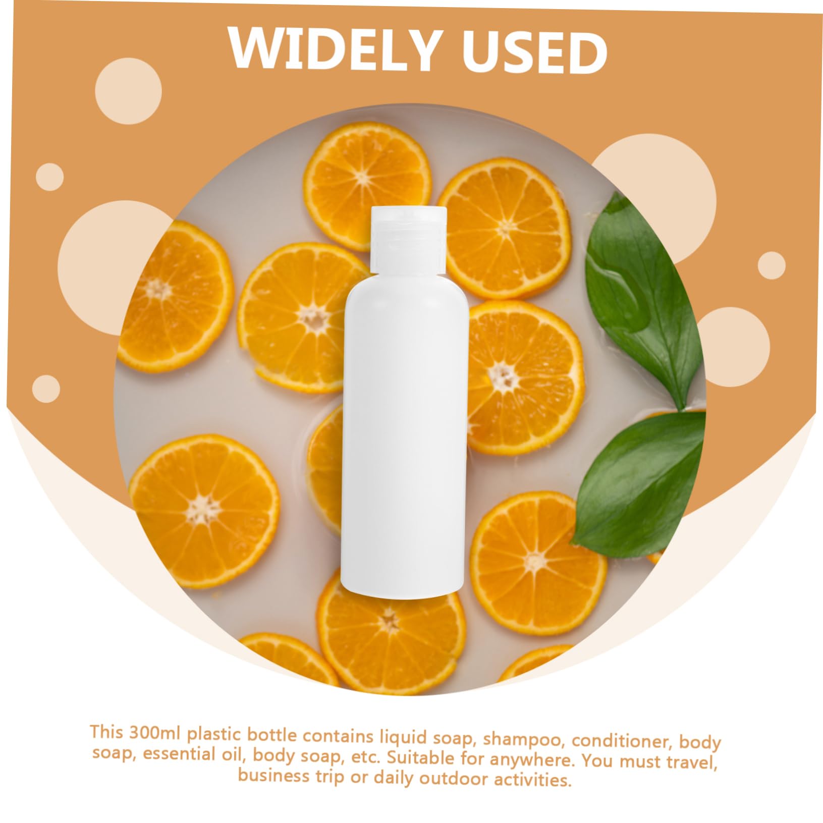 WOONEKY 50 Flaconi da Viaggio Ricaricabili 100ml in Pe Bianco, Contenitori per Lozioni Chiusura a Scatto, Compatti di Perdite