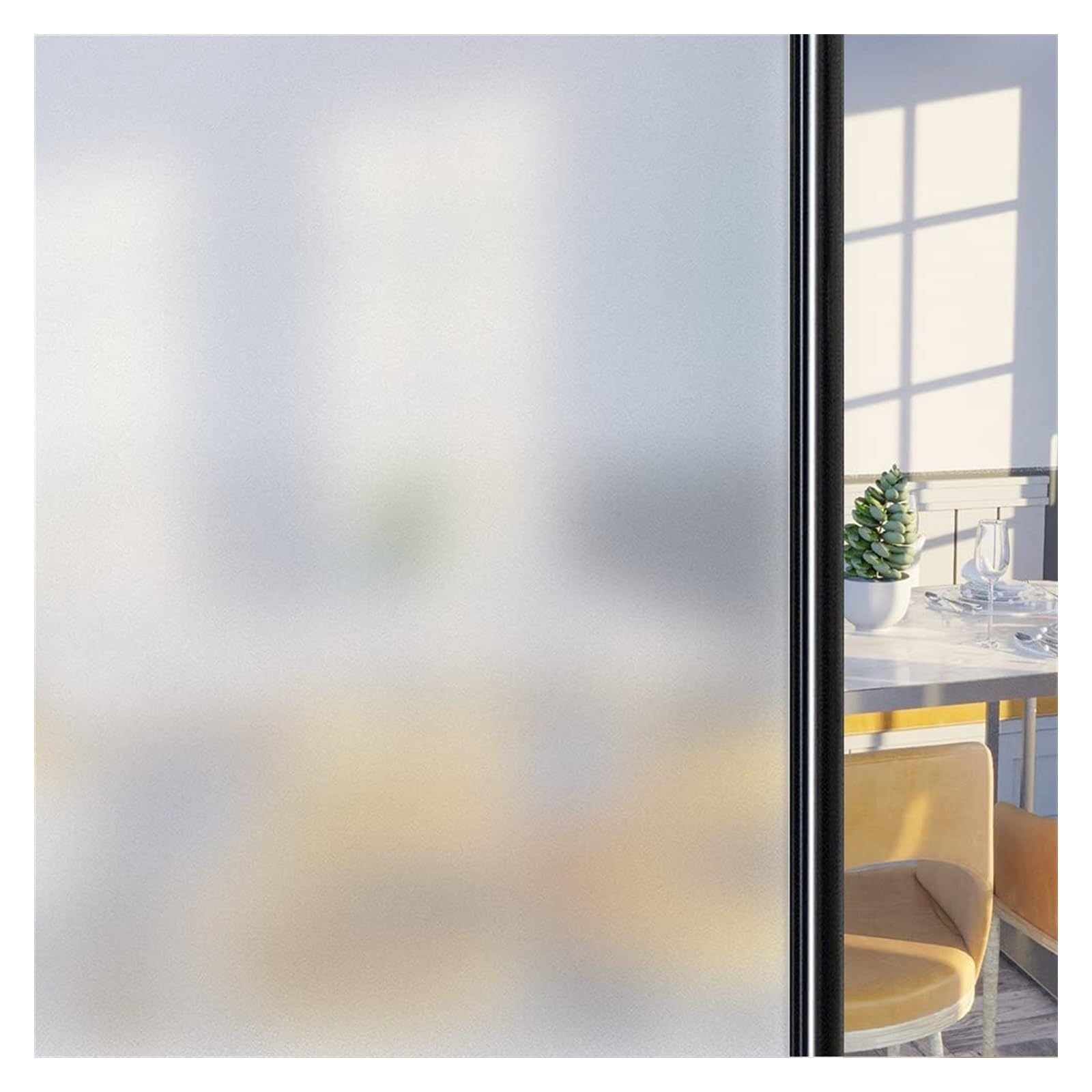 Gc3sj7wn6b One Color Privacy Film Window Privacy Film, Frosted Self-Adhesive Sticker, Opaque Uv Blocking Vinyl For Glass Door Bathroom Office Window Film(90X300cm)