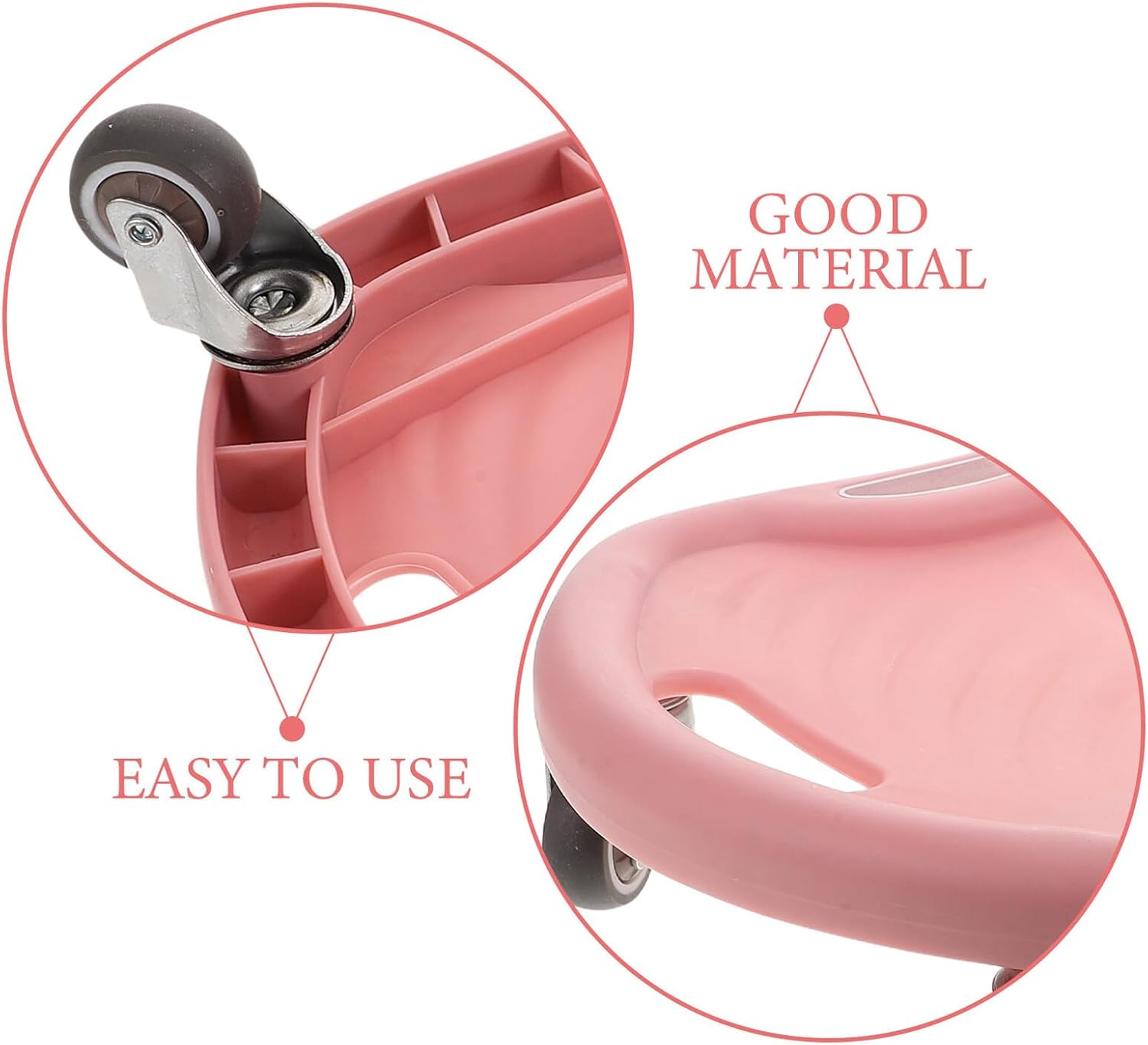 Ciieeo 4-wheel Ab Roller Core Strength Trainer with Quiet Exercise Wheels and Kneeling Pad for Home Abdominal Muscle Workout and Core Strengthening