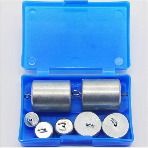 Miniatura 3 de Gramos Acero Cromo Calibración Escala Kit de Peso Kit Metal Combinado Gancho Código Mecánica Física Equipo Experimento Peso 0.35 oz* 1 0.71 oz* 2