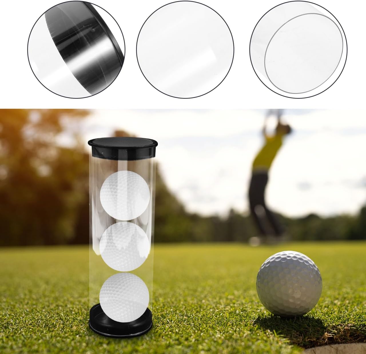 ibasenice 8 Pack Golf Ball Display Case Clear Plastic Storage Tube image 5