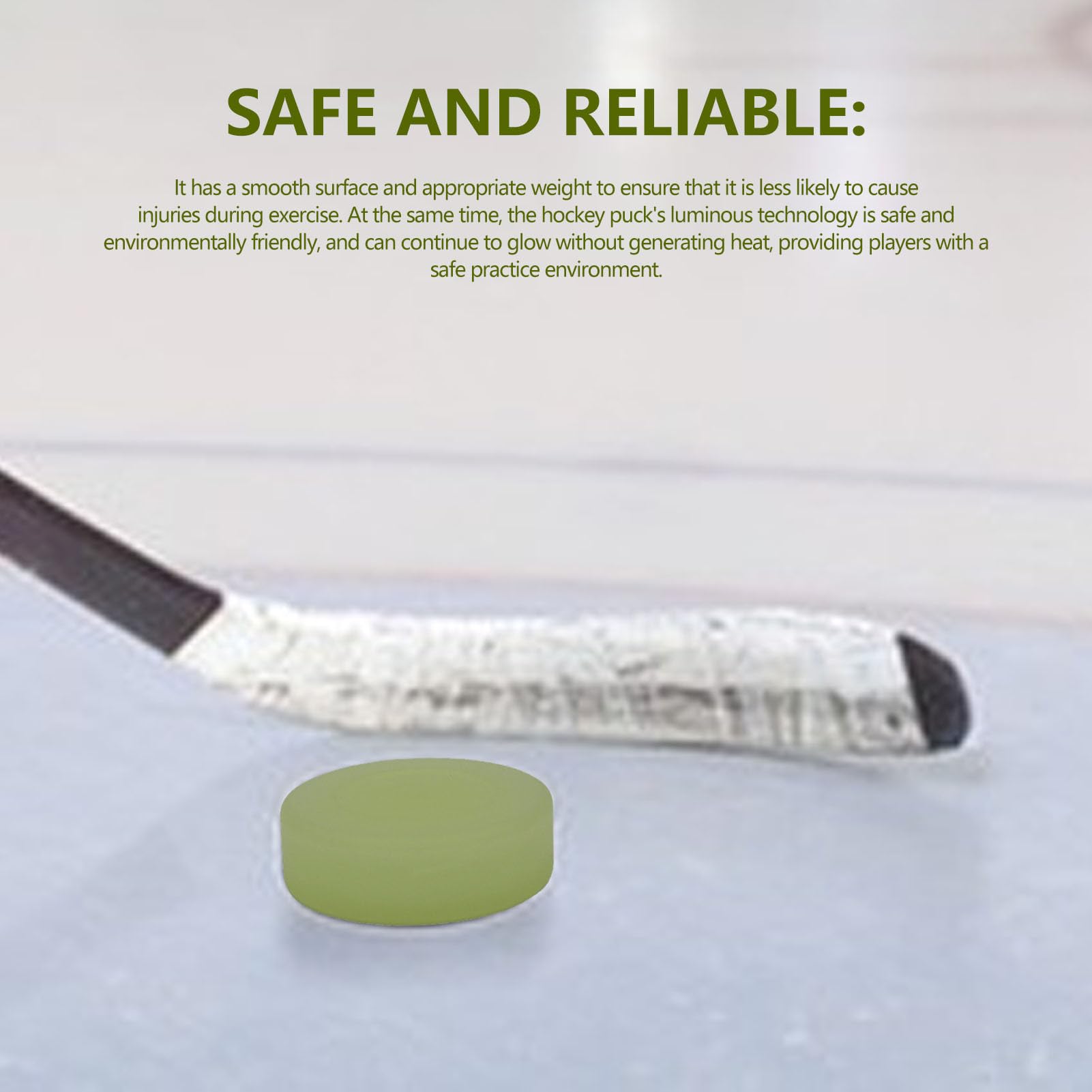 Palets de hockey sur glace phosphorescents - Balles de hockey sur glace vertes lumineuses - Balles de hockey de rue qui brillent dans le noir - Balles de hockey sur glace - Balles de sport -