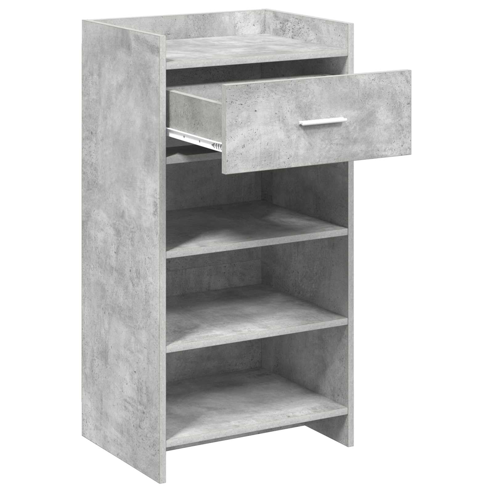 Szafka na buty z szufladą szara betonowa 48 x 36 x 92 cm