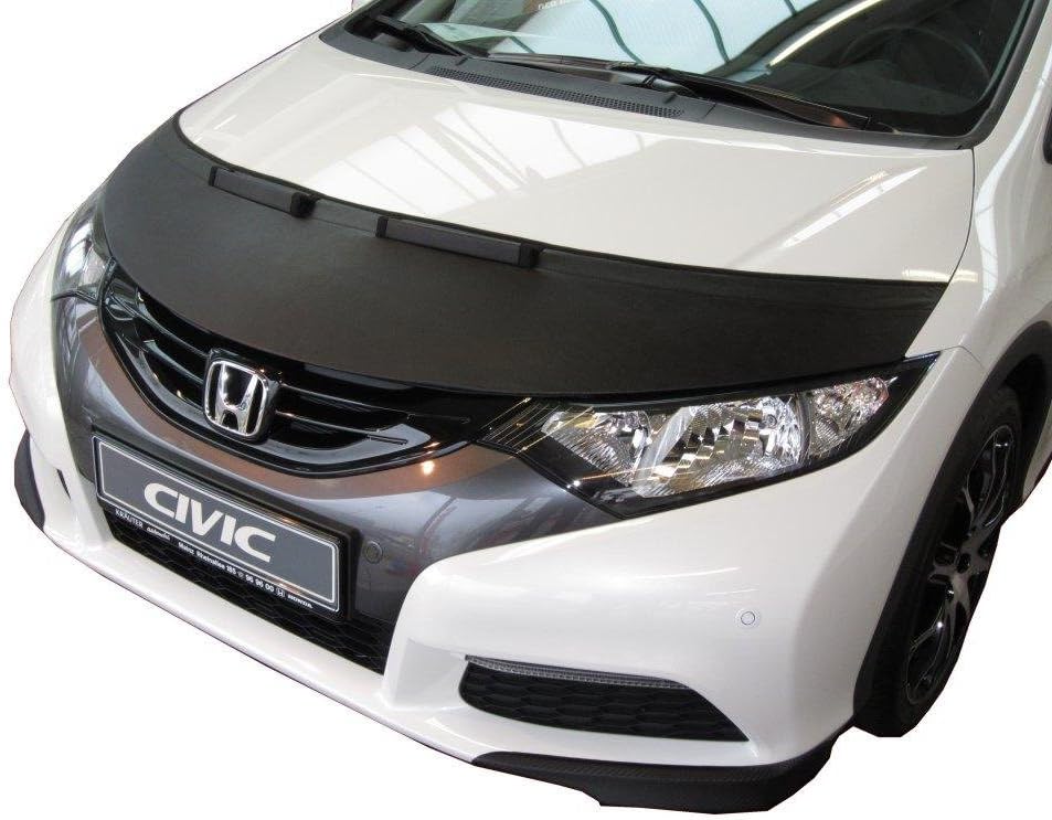 Hood Bra Front End Nose Mask Compatible with Honda Civic Europe 2012-2017 Bonnet Bra STONEGUARD Protector Tuning