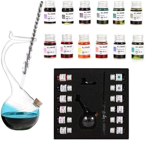 49% OFF on Sabahz Trading Art Ranger Crystal Glass Dip Fountain Pen with 12 Ink Set And Handmade Borosilicate Glass 49% OFF on Sabahz Trading Art Ranger Crystal Glass Dip Fountain Pen with 12 Ink Set And Handmade Borosilicate Glass