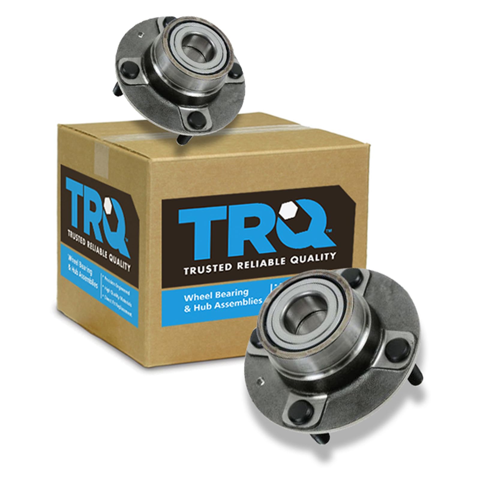 TRQ Rear Wheel Bearing and Hub Assembly Set 2 Piece