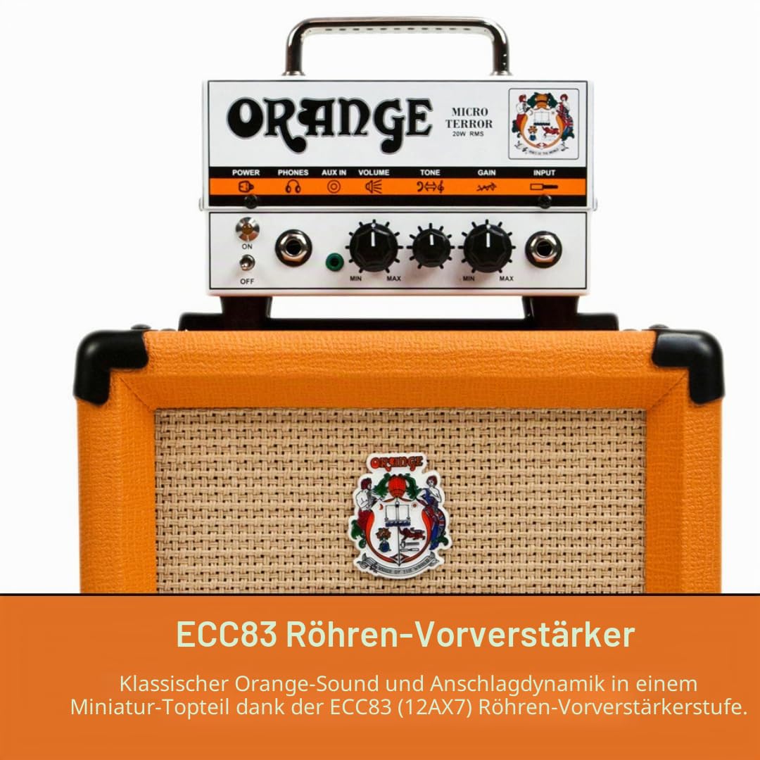 Orange Micro Terror Gitarrenverstärker mit 20 W Röhrenvorverstärker.