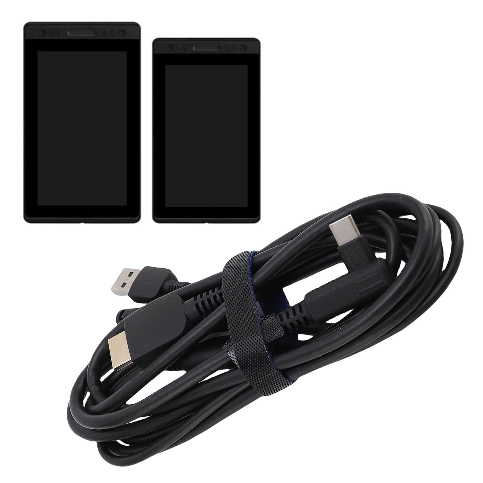 Emoshayoga Cavo per Tavoletta Grafica per Trasferimento Dati Ad Alta velocità 3 in 1 per KAMVAS Pro 12 13 16 PVC Portatile