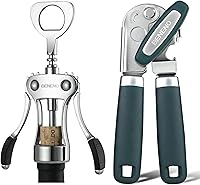 Vista 1 de Sacacorchos de aleación de zinc de alta calidad y abrelatas manual resistente con abrebotellas multifuncionales