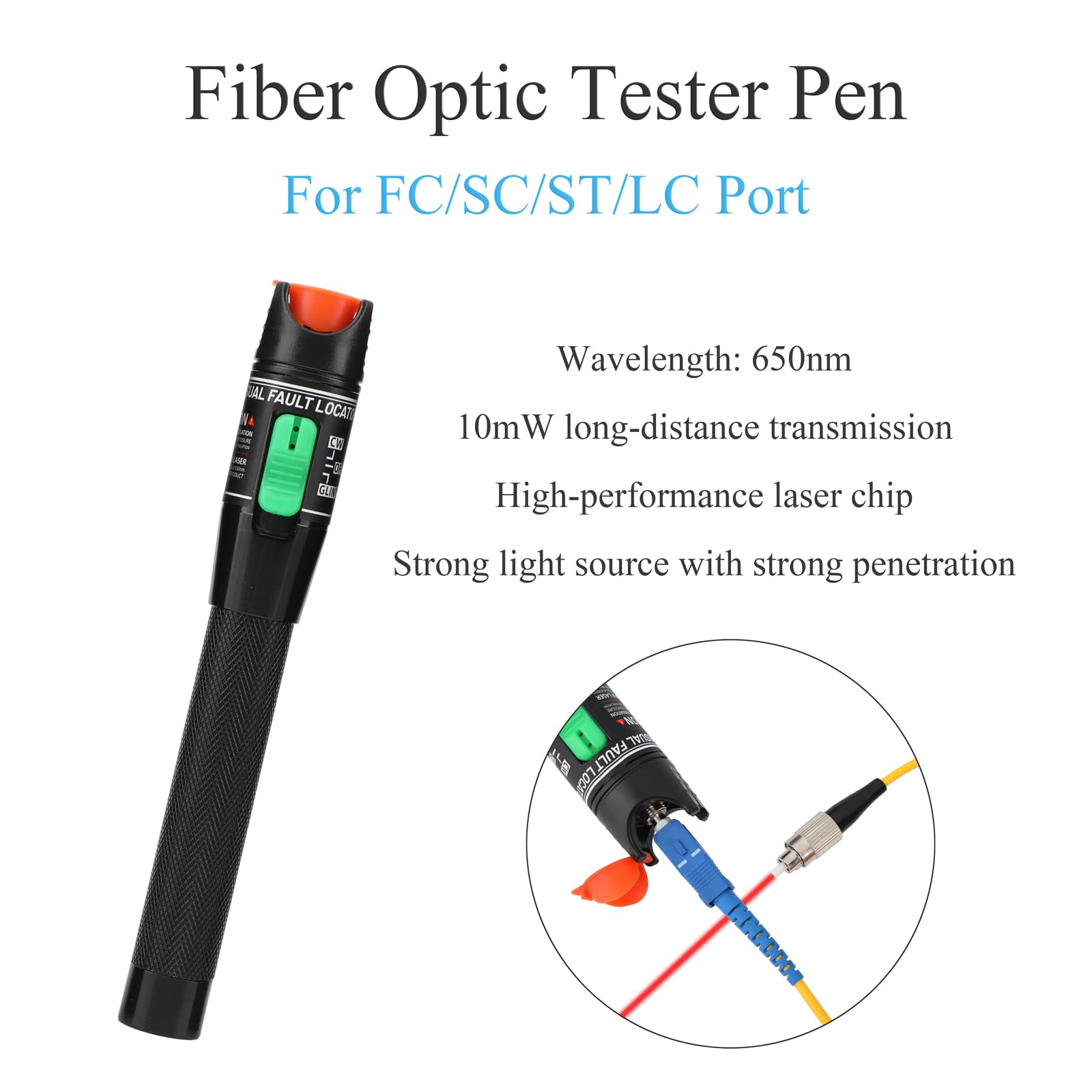 Glasfaser Werkzeug Set mit LWL Cleaver, Optischer Leistungsmesser, 10MW 10KM Glasfaser Tester, 10x SC/UPC SC/APCGlasfaser Adapter, Glasfaser-abisolierzangeund Faser Stripper
