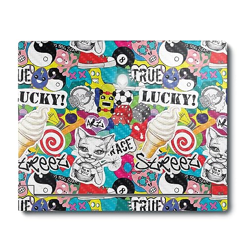 Image of MightySkins Carbon Fiber Skin Compatible with Alienware X16 R1 (2023) Full Wrap Kit - Sticker Bomb | Protective, Durable Textured Carbon Fiber Finish | Easy to Apply & Change Styles | Made in The USA