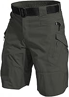WHOX Men's Waterproof Hiking Cargo Shorts - Tactical Casual 6-Pocket Ripstop for Hiking, Fishing, Golf, Work (No Belt)