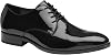 Johnston & Murphy Men's Gavney Plain Toe Black Patent Shoes