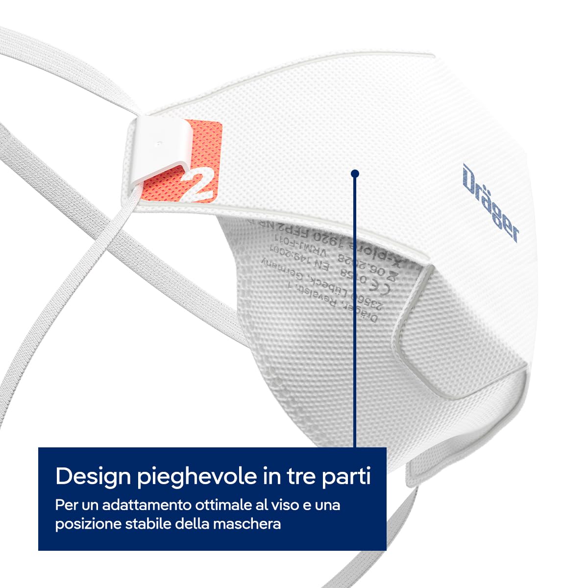 Dräger X-plore 1920 Mascherine antipolvere monouso con protezione FFP2 adatto a costruzione, fai da te, pittura