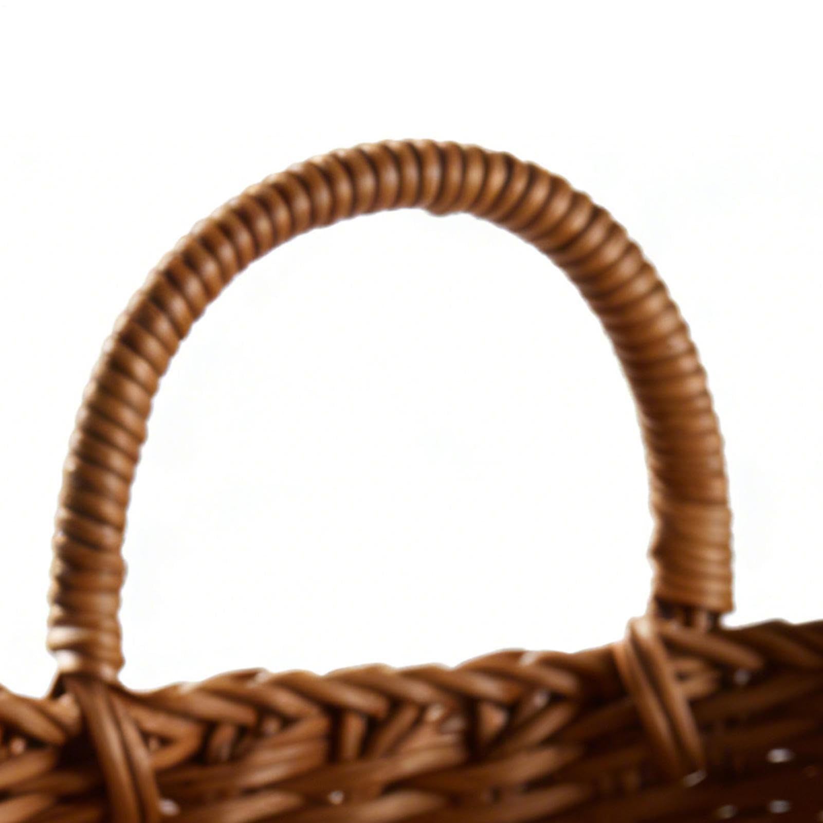 Cesti per Parete | Portafrutta e Portapane in Intrecciato | da Parete in Rattan | per Cucina Ingresso Camera Soggiorno Casa Interno Esterno