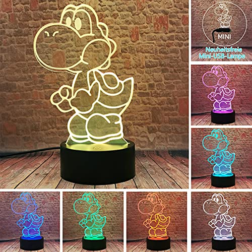 Japan Anime Yoshi 3D LED USB Illusion Lampe Cartoon Spiel Acryl Actionfigur...