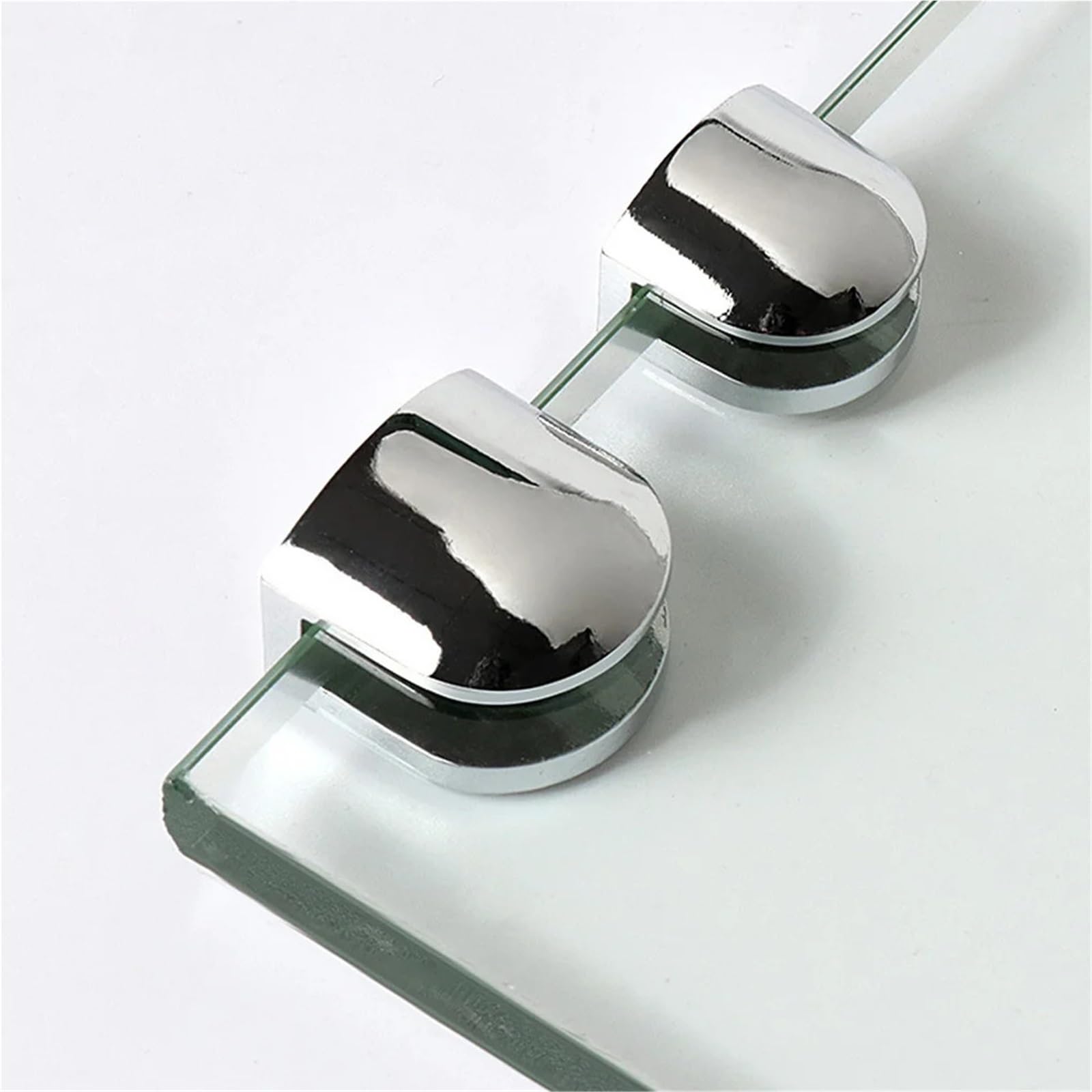 5Pcs Glass Shelf Simple Style Nonslip Anti-rust Cabinet Display Case Clamp Holder(6-8mm)