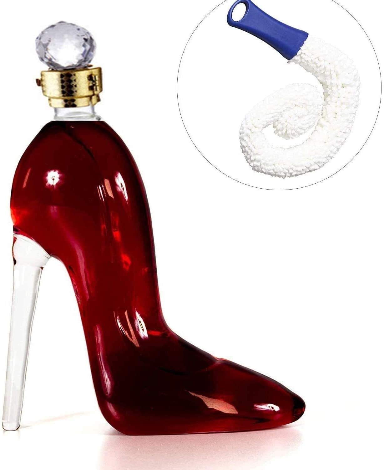 Carafe à vin en cristal sans plomb de style rétro avec son bouchon diamant