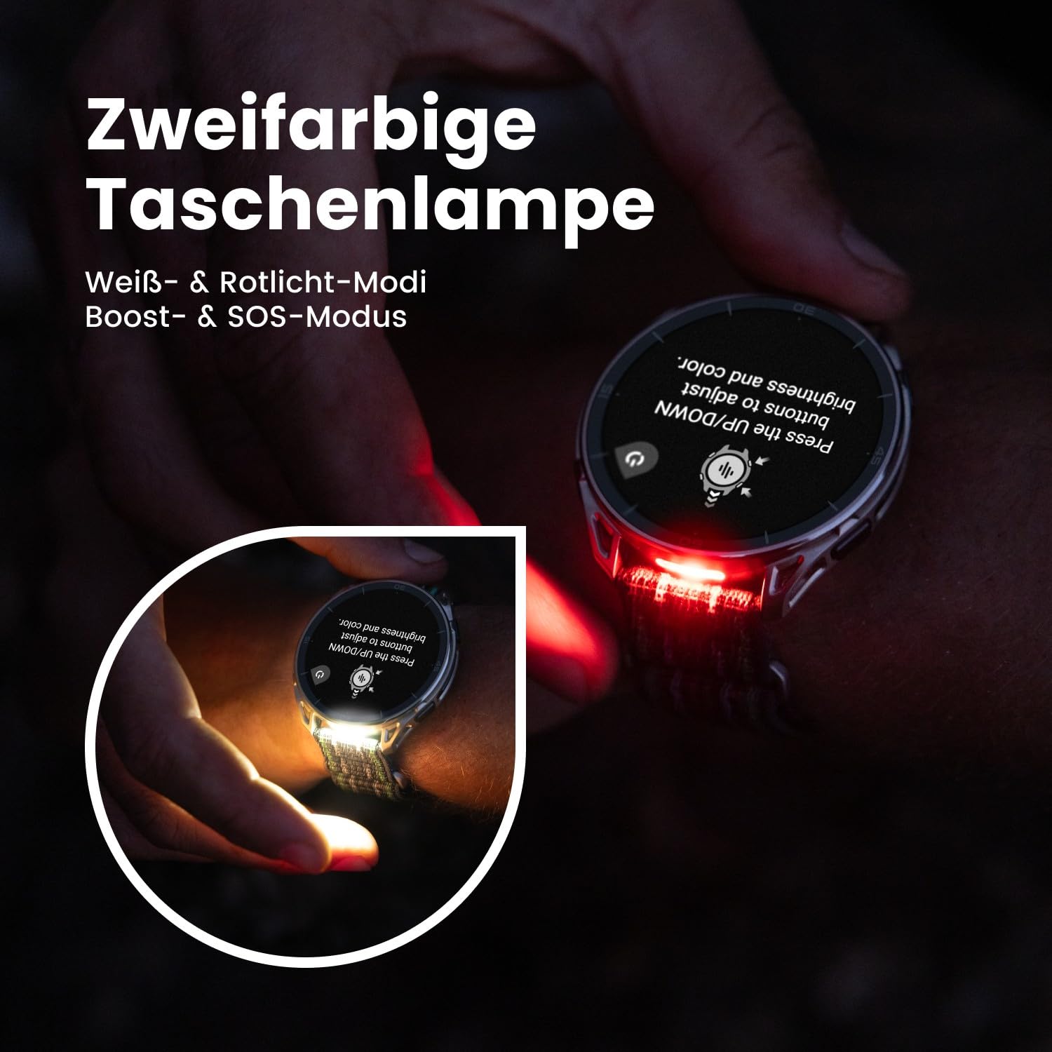 Amazfit Cheetah 2 Ultra 47mm GPS-Smartwatch, 1,5" AMOLED mit Saphirglas, Titangehäuse, 30 Tage Akkulaufzeit, Taschenlampe, 64GB, NFC, Offline-Karten, 5 ATM, 180+ Sportmodi & HYROX für Android & iPhone